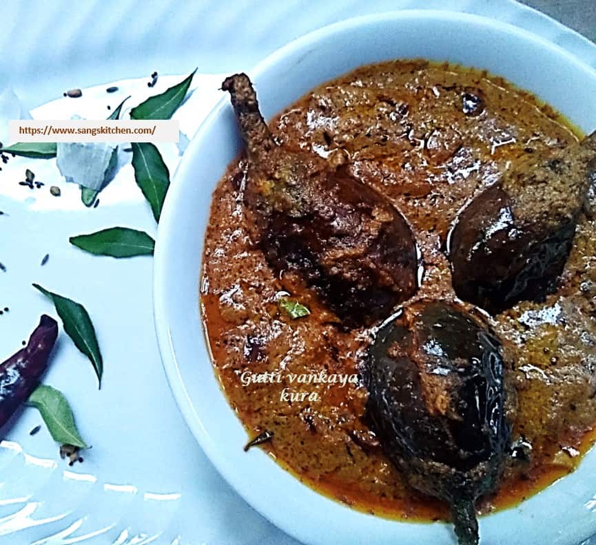 Guthi vankaya – stuffed eggplant South Indian curry